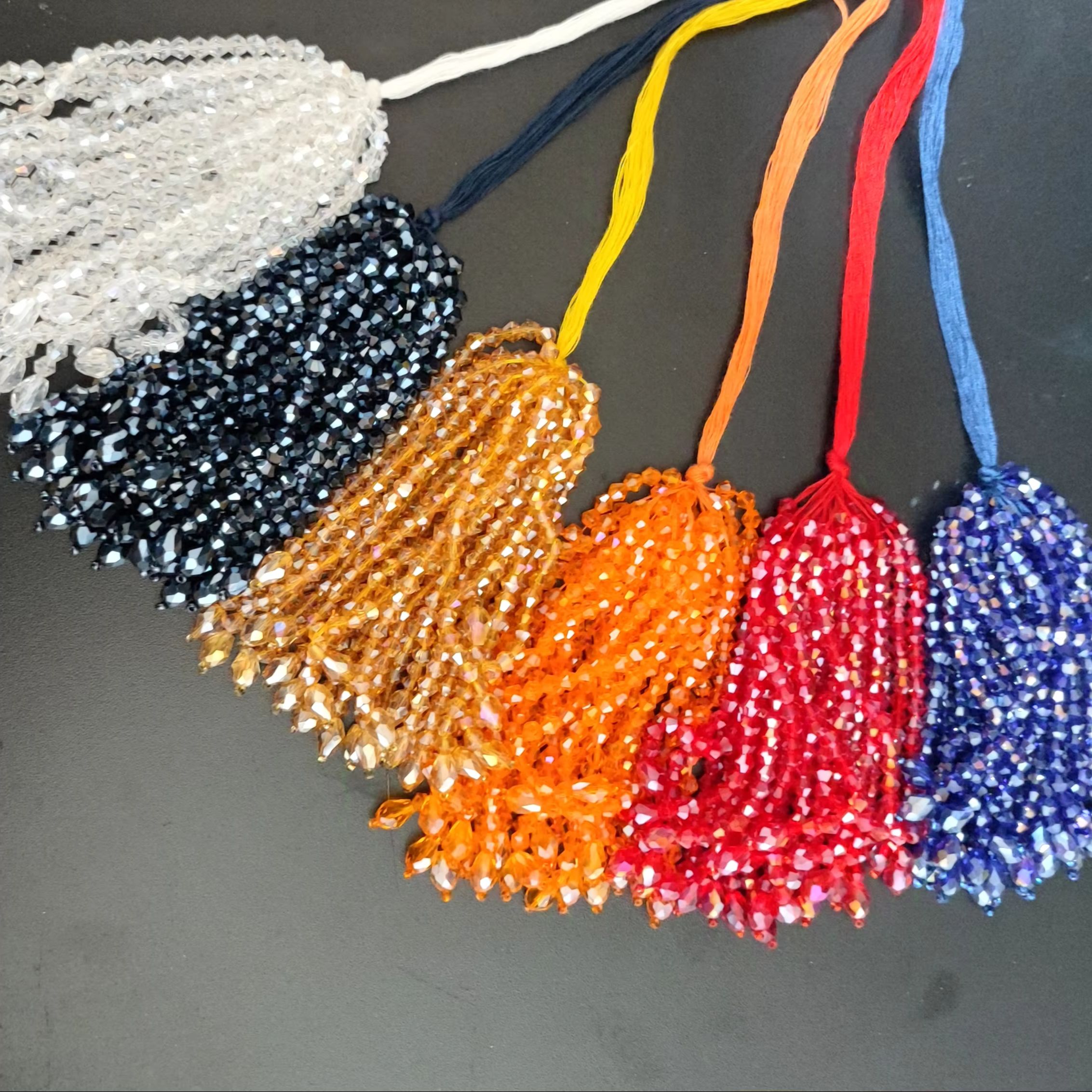 8.5cm Wide Individual Crystal  - Beaded Trim Fringe avaliação e preço