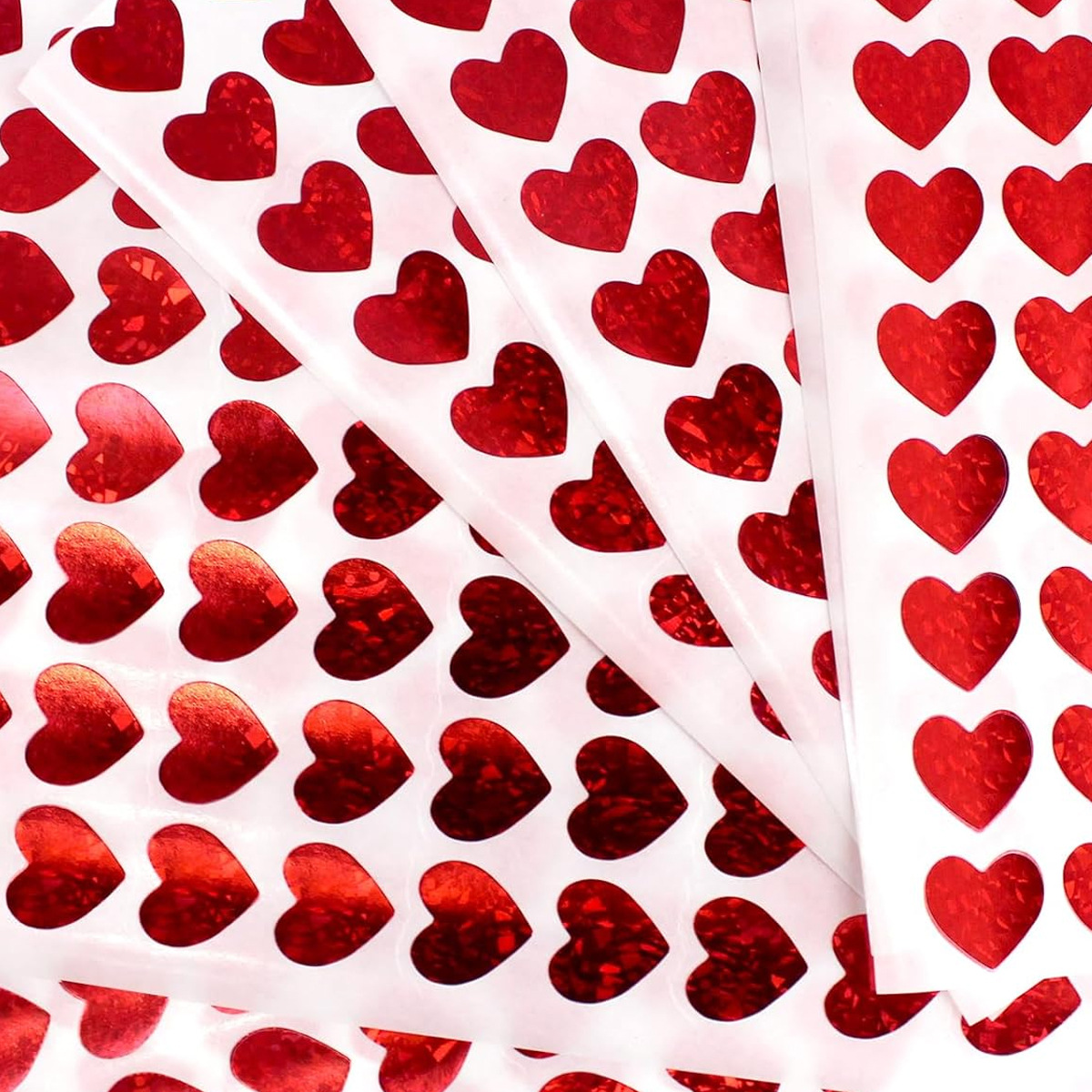 600 Pcs Red Heart Stickers, Sm - Glitter Vinyl Roll avaliação e preço