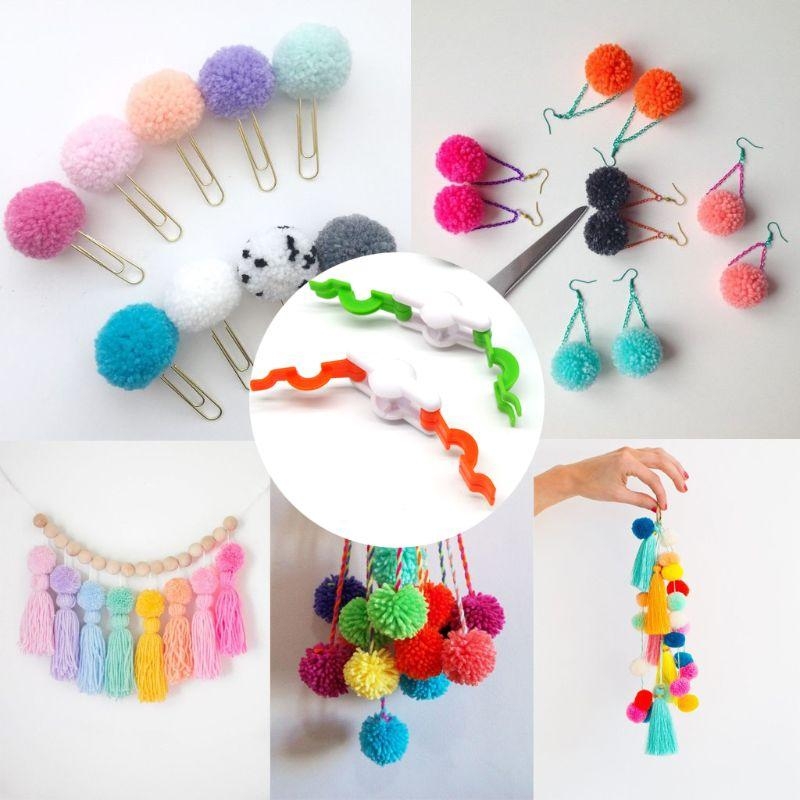 D8KF 2pcs Pom-Pom Maker for Fl - Pom Pom Maker Tool avaliação e preço