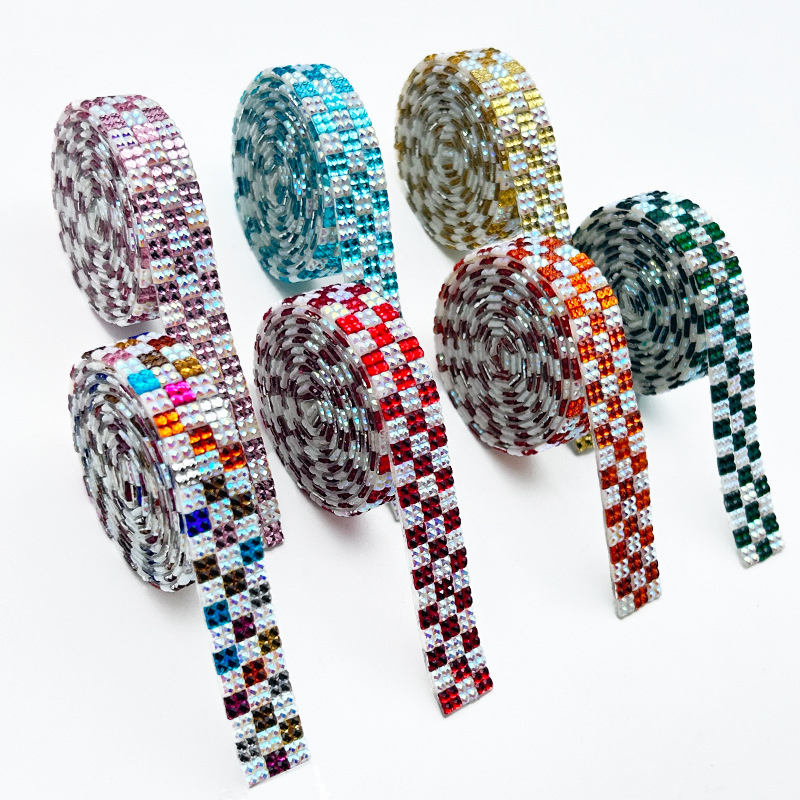 Self-Adhesive Rhinestone Strip - Embellishment Glue Craft avaliação e preço