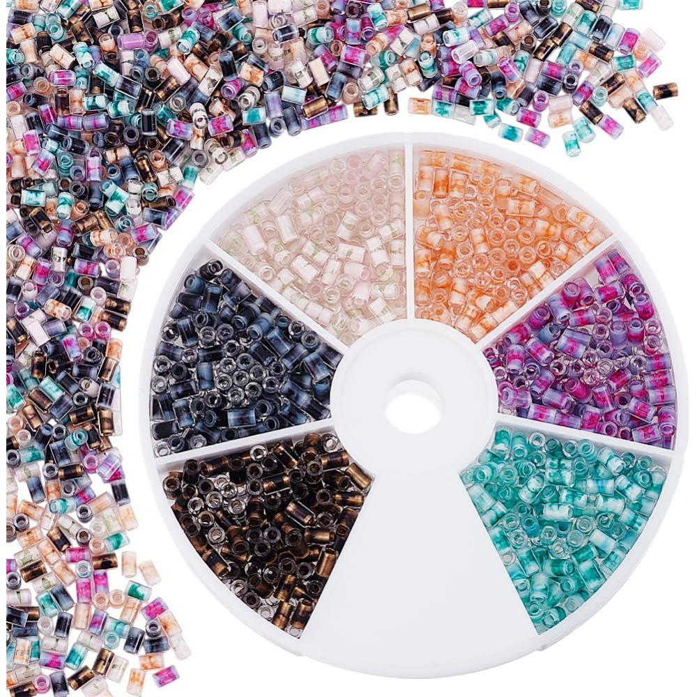 720pcs 6 Colors Tube Beads 24g - Embroidery Craft avaliação e preço