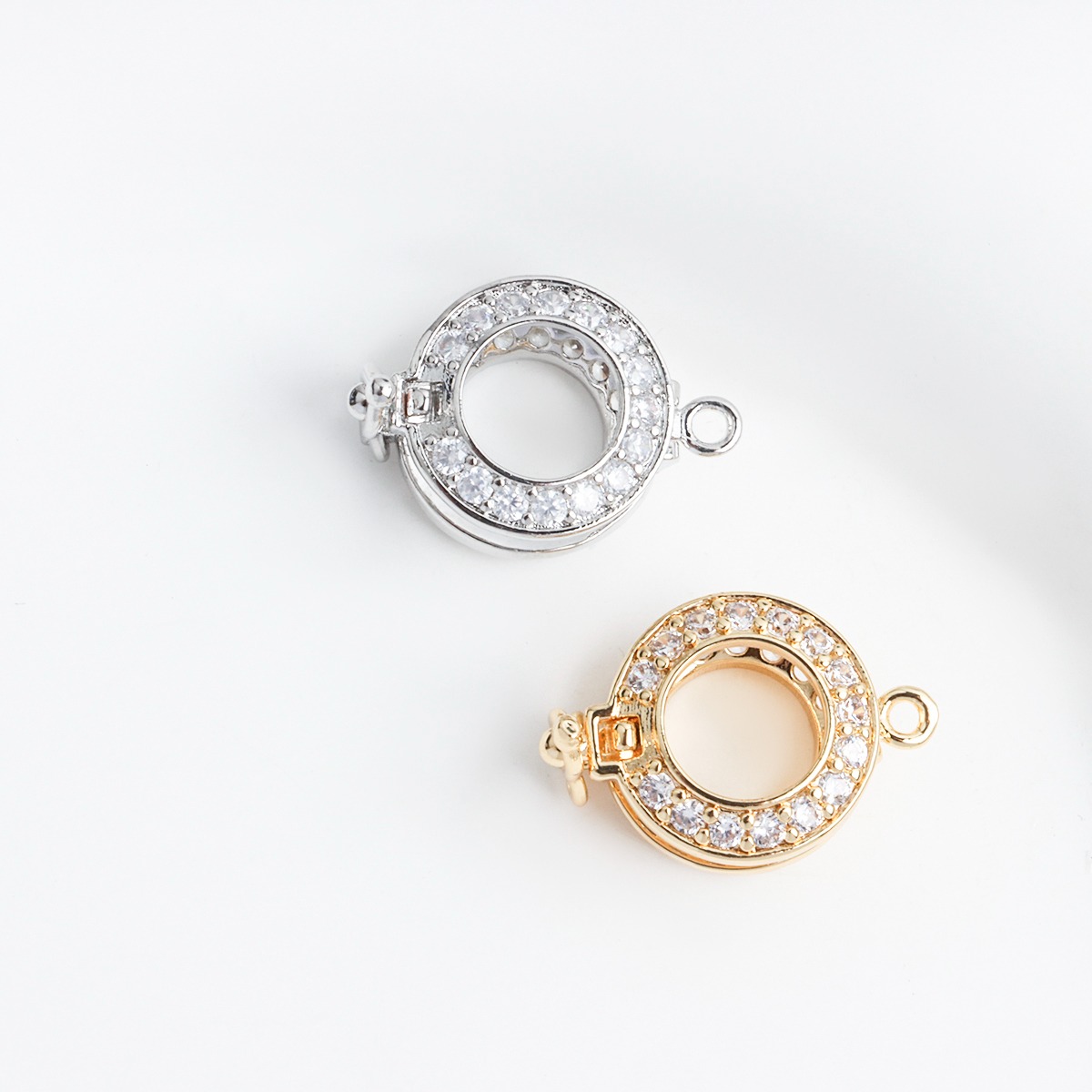 18K Real Gold-plated Zircon Ro - Pearl Trim Chain avaliação e preço