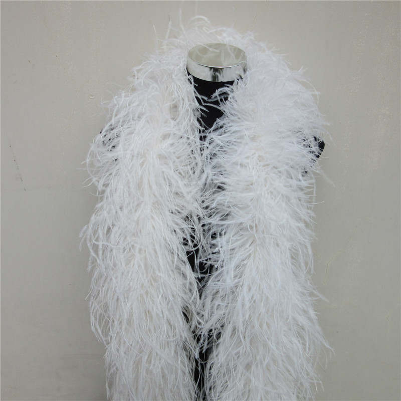 2 Meters 6 Layer White Natural - Feather Trim Marabou avaliação e preço