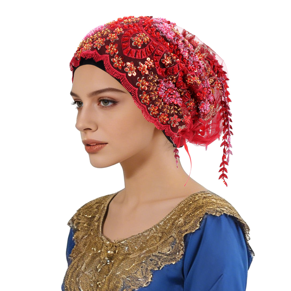 New Ethnic Tassel Headscarf Be - Tassel Fringe Trim avaliação e preço