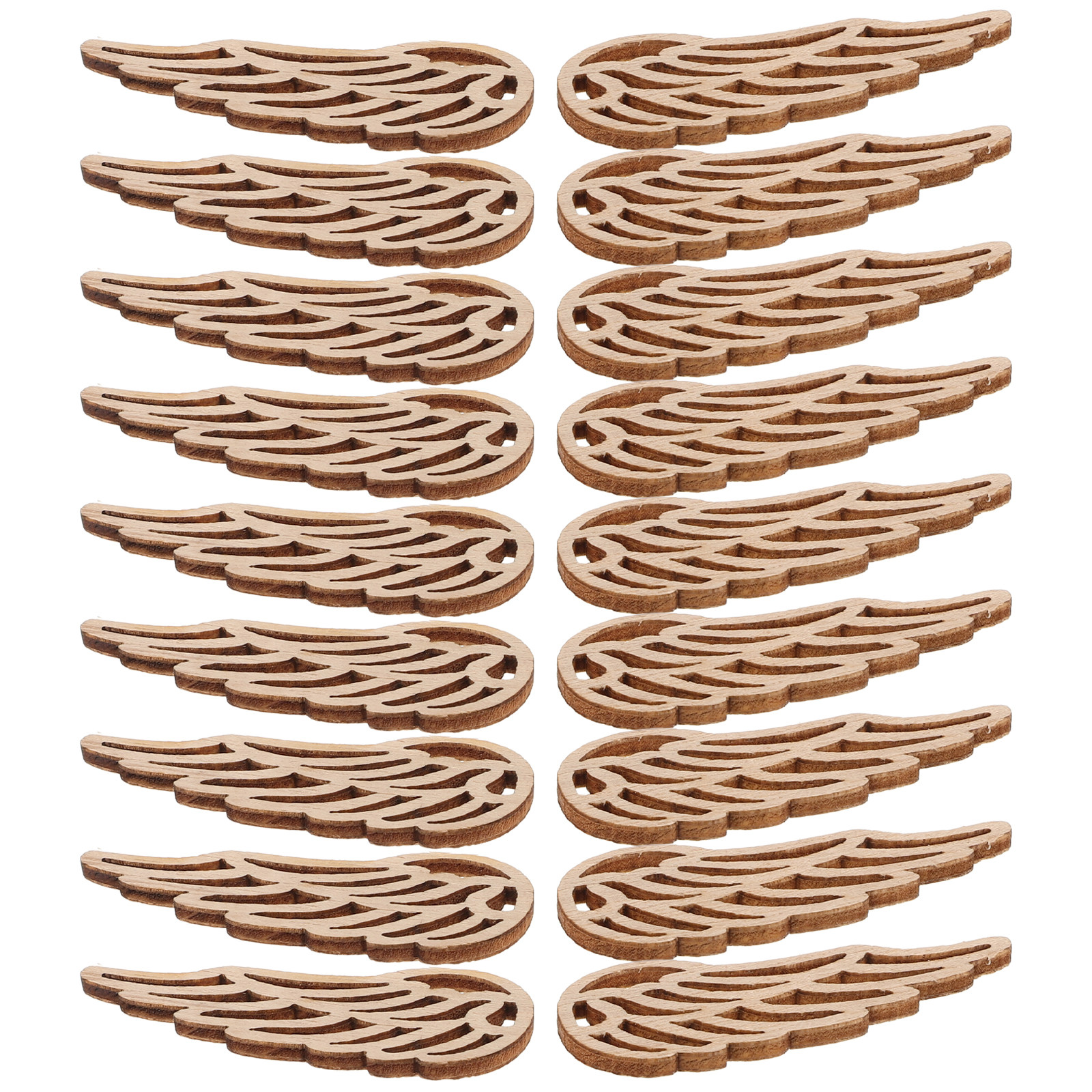 50Pcs Natural Wood Angel Wings - Christmas Craft Embellishment avaliação e preço