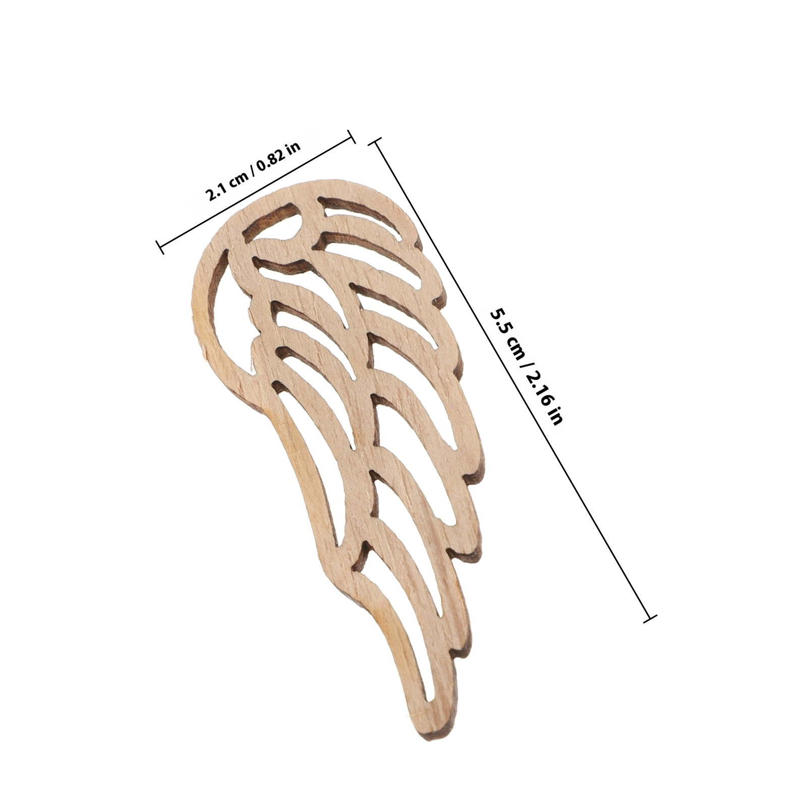 50Pcs Natural Wood Angel Wings - Christmas Craft Embellishment avaliação e preço