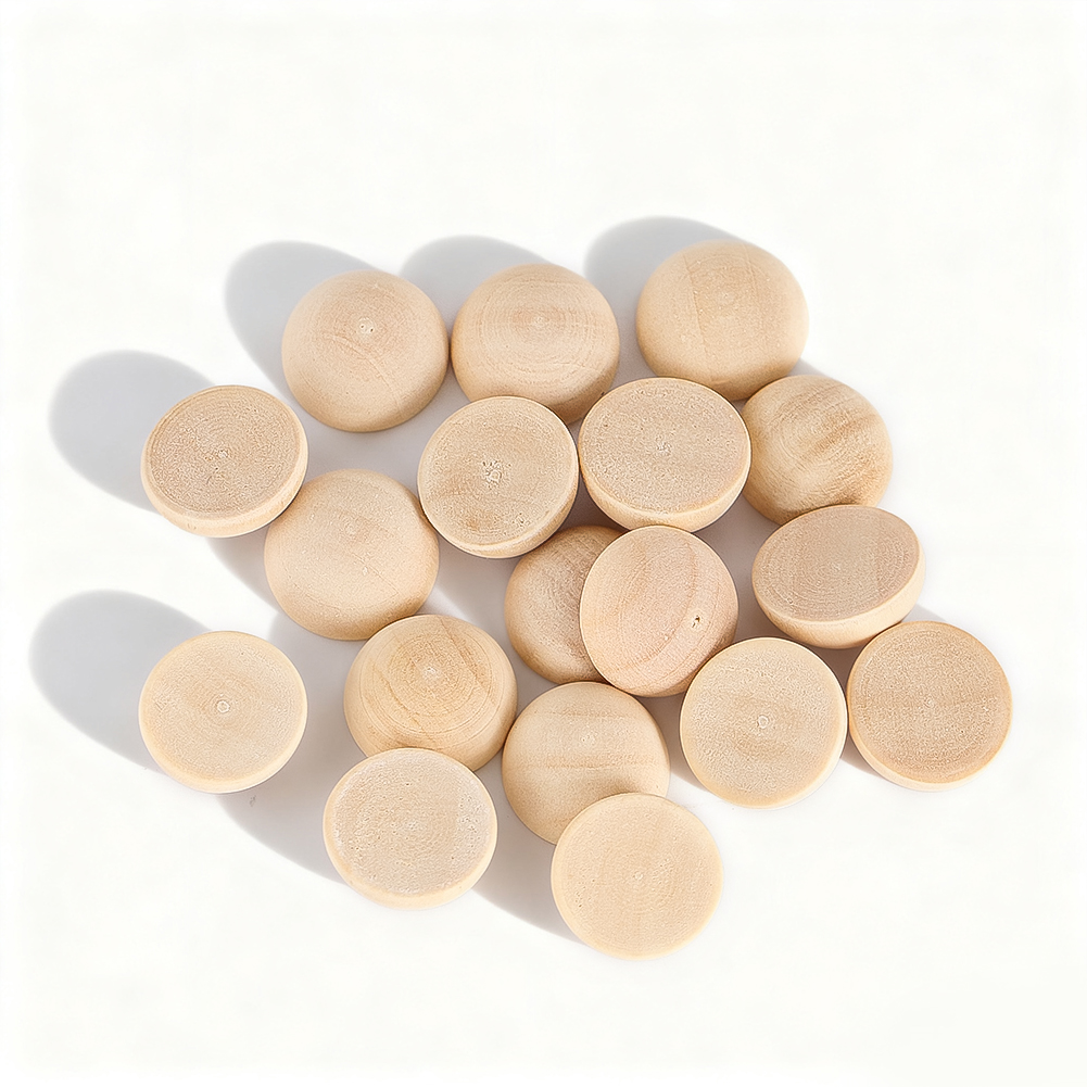 120pcs 15mm Half Wood Balls Un - Embellish Craft avaliação e preço