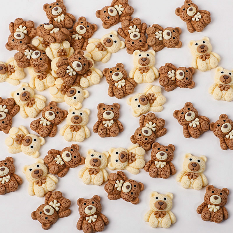10/30/50pcs Resin Teddy Bear C - Embellishments For Scrapbooking avaliação e preço