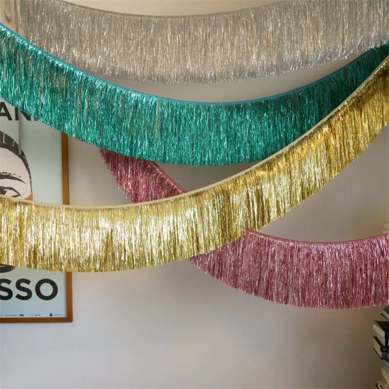 Shiny Tinsel Tassels Fringes B - Tassel Fringe Trim avaliação e preço
