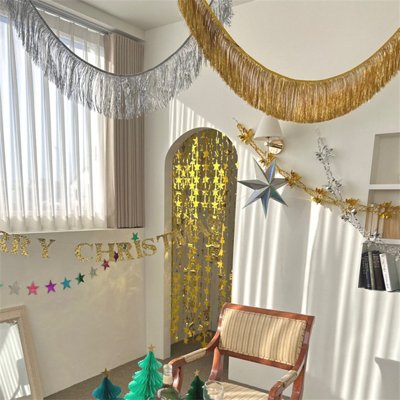 Shiny Tinsel Tassels Fringes B - Tassel Fringe Trim avaliação e preço
