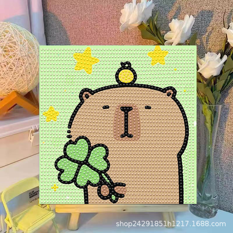 Cartoon Capibala Crystal Diamo - Embroidery Embellishments avaliação e preço