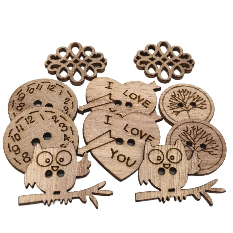 50pcs Wooden Craft Embellishme - Christmas Craft Embellishment avaliação e preço