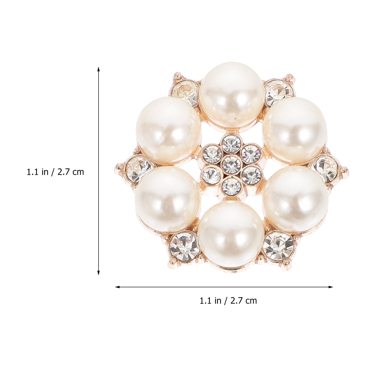 30Pcs Pearl Flower Buttons DIY - Embellish Craft avaliação e preço