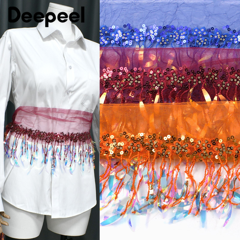 2/5/10Yards 15cm Sequins Bead  - Beaded Trim Fringe avaliação e preço