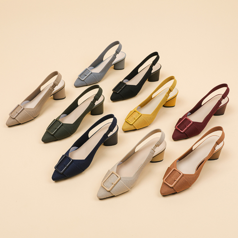 Womens Pointed Toe Knit Hollow - Embellish Knit avaliação e preço