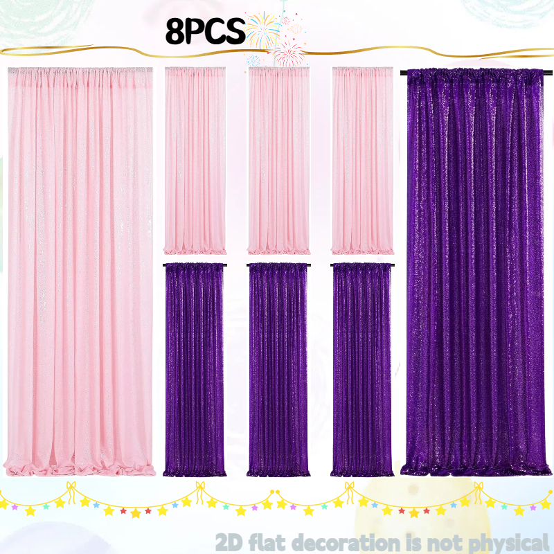 Pink&Silver Sequin Backdrop 2f - Sequin Fabric Panel avaliação e preço